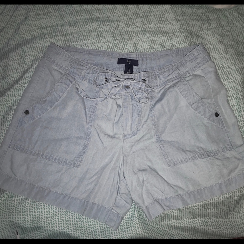 Light wash “Jean” shorts